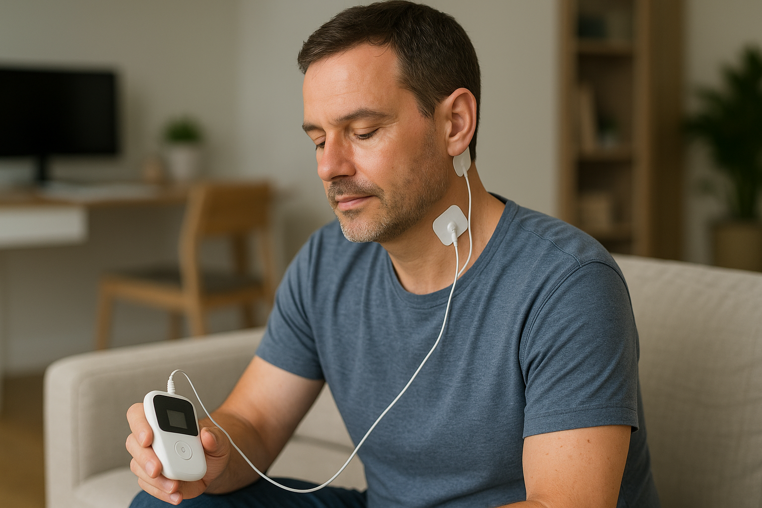 Uso de electrodos cutáneos para estimulación del nervio vago y control glucémico
